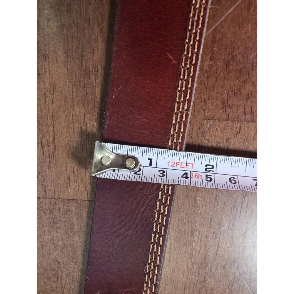 Browning Men’s Genuine Leather Triple Stitch Casual Work Belt Brown Size 44